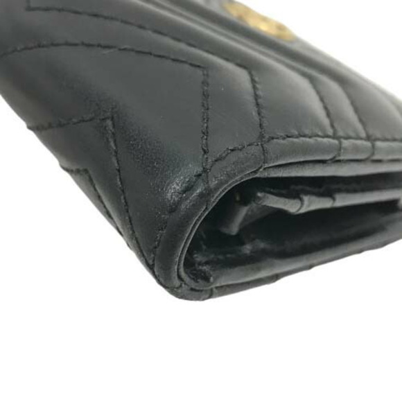 Gucci Bifold wallet Bill Coin Card holder GG Marmont Mini Black - Picture 6 of 14